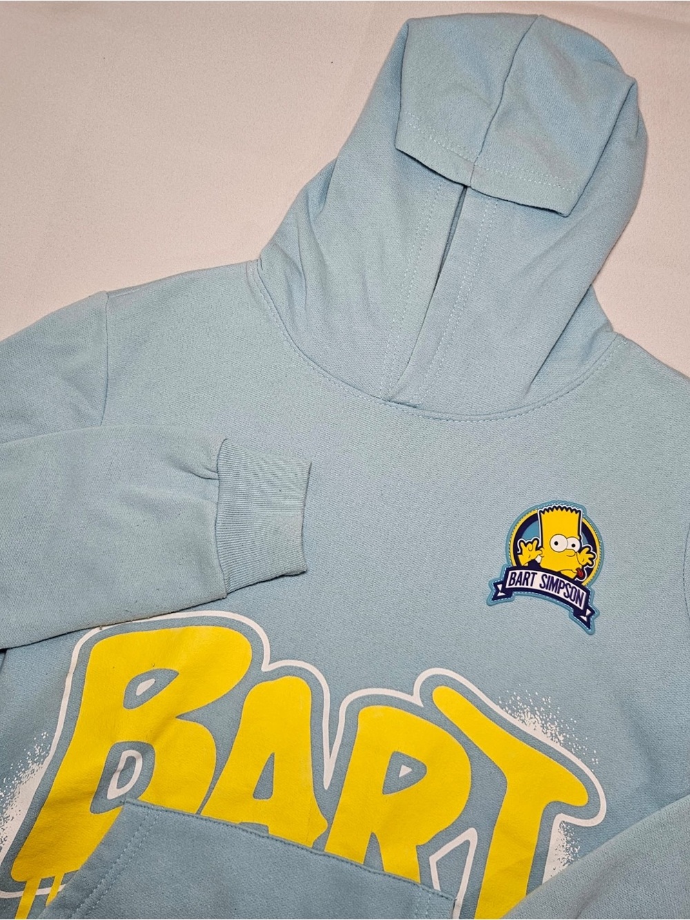 The Simpsons Bart Simpson Hoodie Blue Graphic Freeze 14/16